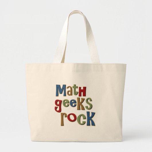 Wiskunde Geeks Rock Grote Tote Bag (Voorkant)