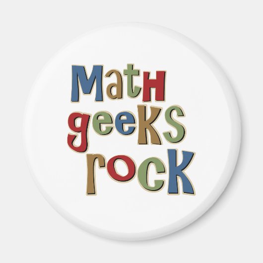 Wiskunde Geeks Rock Magneet (Voorkant)