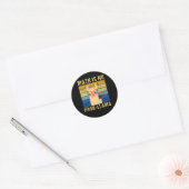  Wiskunde: geen Prob Llama Wiskunde Llama Llama le Ronde Sticker (Envelop)