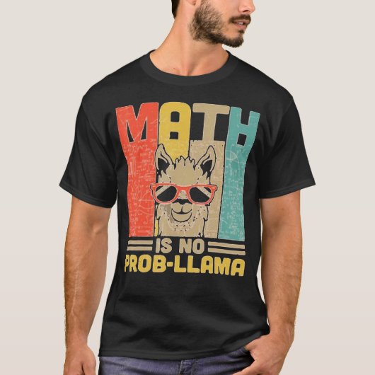 Wiskunde Geen Prob Llama Wiskunde Llama T - shirts (Voorkant)