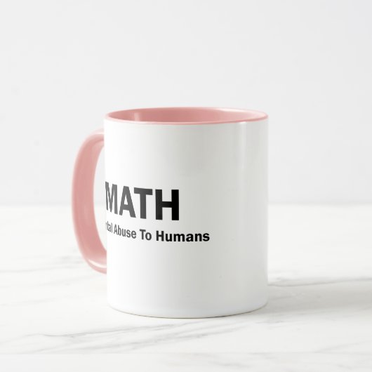 WISKUNDE Geestelijk misbruik bij de mens Mok (Voorkant links)