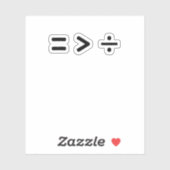 wiskunde Gelijke aanmelding groter dan splitsen Sticker (Vel)