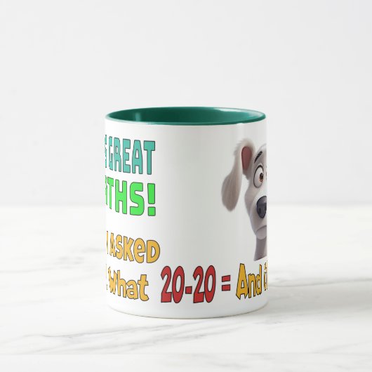 Wiskunde Genius, Fun, Humoureus Dad Joke Cartoon M Mok (Midden)