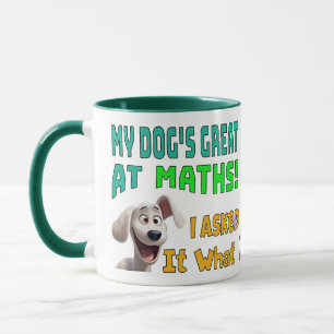 Wiskunde Genius, Fun, Humoureus Dad Joke Cartoon M Mok