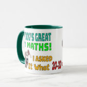 Wiskunde Genius, Fun, Humoureus Dad Joke Cartoon M Mok (Voorkant links)