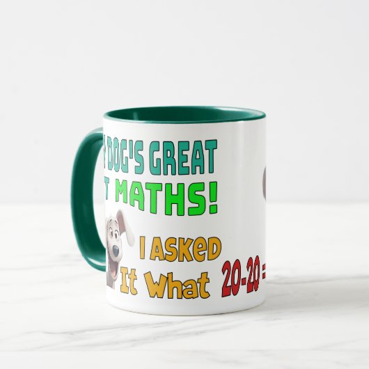 Wiskunde Genius, Fun, Humoureus Dad Joke Cartoon M Mok (Voorkant links)