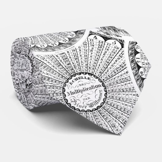 Wiskunde Genius Steampunk-vermenigvuldigingstabel Stropdas (Opgerold)