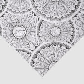 Wiskunde Genius Steampunk-vermenigvuldigingstabel Tissuepapier (Detail)