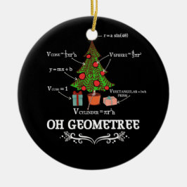 Wiskunde Geometrie kerstboom Geometree Leraar Keramisch Ornament