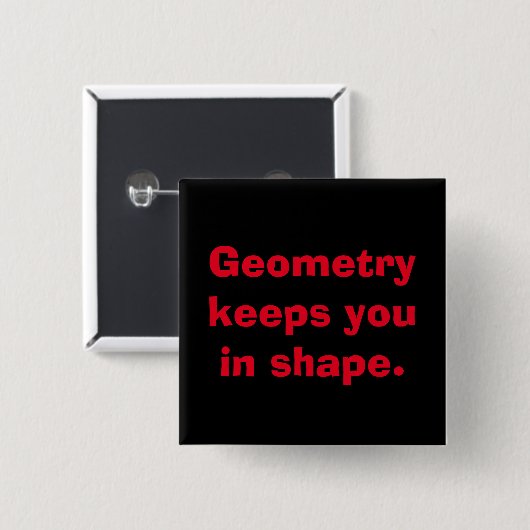 Wiskunde Geometry Button (Voorkant /achterkant)