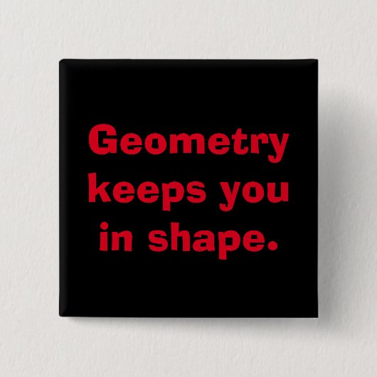 Wiskunde Geometry Button (Voorkant)
