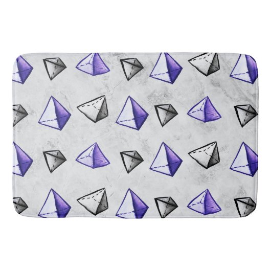 Wiskunde Geometry Geek Pyramid Patroon Badmat (Voorkant)