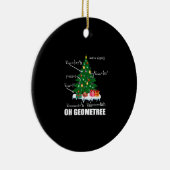 Wiskunde Geometry kerstboom Leerkrachten familie M Keramisch Ornament (Rechts)