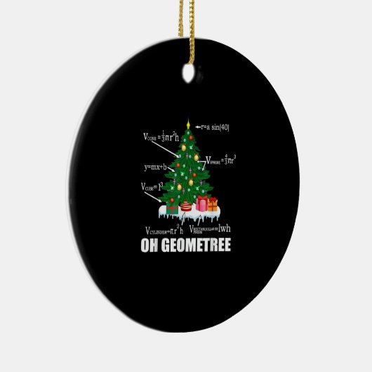 Wiskunde Geometry kerstboom Leerkrachten familie M Keramisch Ornament (Rechts)