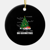 Wiskunde Geometry kerstboom Leerkrachten familie M Keramisch Ornament (Voorkant)