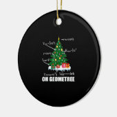Wiskunde Geometry kerstboom Leerkrachten familie M Keramisch Ornament (Links)