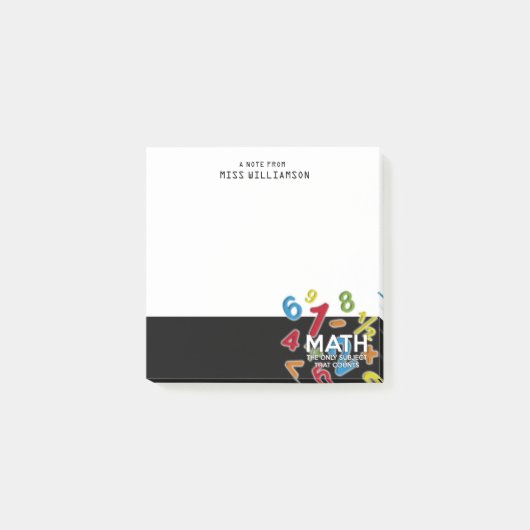 Wiskunde Gepersonaliseerde Naam Leraar Student Post-it® Notes (Voorkant)