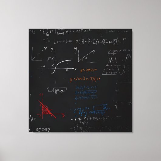 Wiskunde gestrekte canvasprint canvas afdruk (Voorkant)