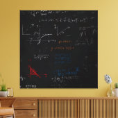 Wiskunde gestrekte canvasprint canvas afdruk (Insitu (Woonkamer))