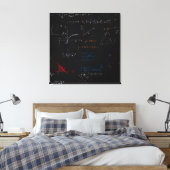 Wiskunde gestrekte canvasprint canvas afdruk (Insitu (Slaapkamer))