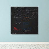 Wiskunde gestrekte canvasprint canvas afdruk (Insitu (Houten vloer))