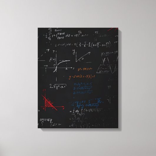 Wiskunde gestrekte canvasprint canvas afdruk (Voorkant)