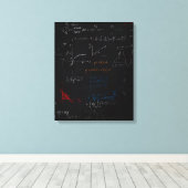 Wiskunde gestrekte canvasprint canvas afdruk (Insitu (Houten vloer))