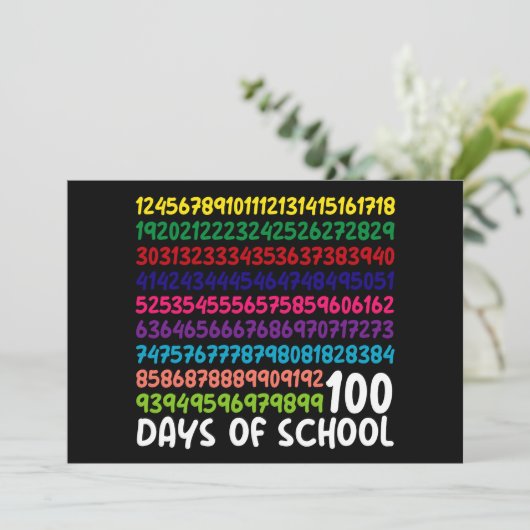 Wiskunde Getallen 100e Dag van School Leraar Kinde Kaart (Staand voorkant)