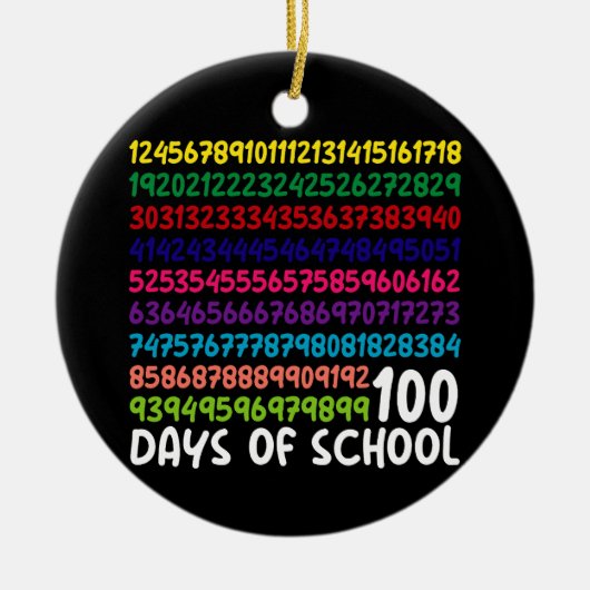 Wiskunde Getallen 100e Dag van School Leraar Kinde Keramisch Ornament (Voorkant)
