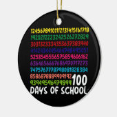 Wiskunde Getallen 100e Dag van School Leraar Kinde Keramisch Ornament (Links)