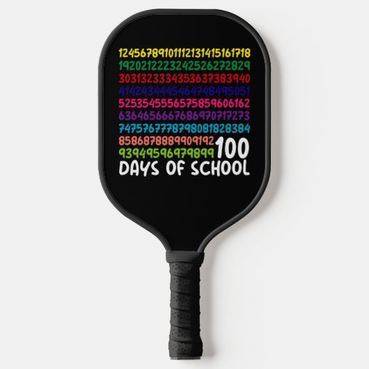 Wiskunde Getallen 100e Dag van School Leraar Kinde Pickleball Paddle (Voorkant)