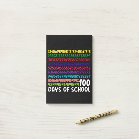 Wiskunde Getallen 100e Dag van School Leraar Kinde Post-it® Notes (Op bureau)