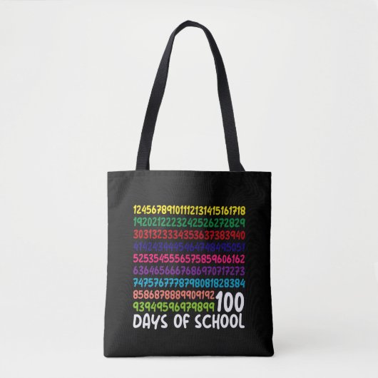 Wiskunde Getallen 100e Dag van School Leraar Kinde Tote Bag (Voorkant)