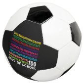 Wiskunde Getallen 100e Dag van School Leraar Kinde Voetbal (Drie kwart)