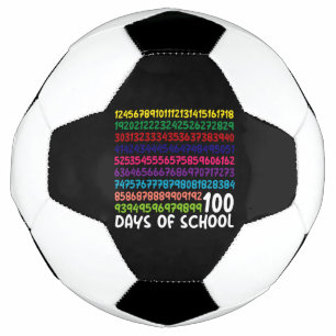 Wiskunde Getallen 100e Dag Van School Leraar Kinde Voetbal