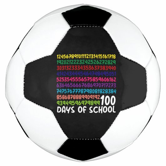 Wiskunde Getallen 100e Dag van School Leraar Kinde Voetbal (Voorkant)
