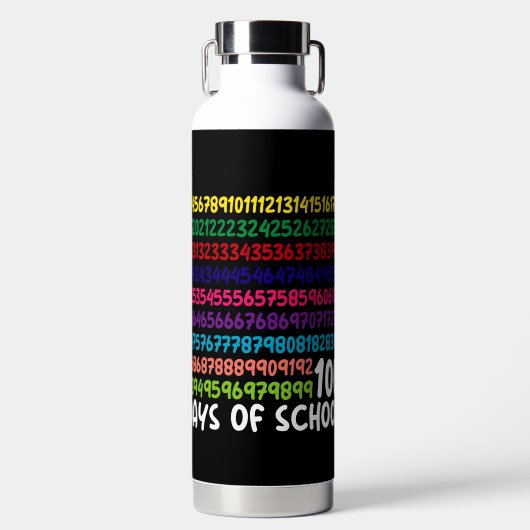 Wiskunde Getallen 100e Dag van School Leraar Kinde Waterfles (Voorkant)