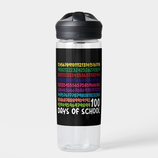 Wiskunde Getallen 100e Dag Van School Leraar Kinde Waterfles (Voorkant)