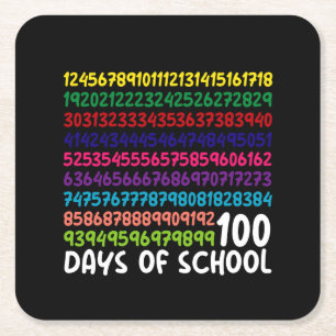 Wiskunde Getallen 100ste Dag Van School Leraar Kin Kartonnen Onderzetters