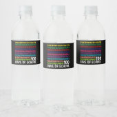 Wiskunde Getallen 100ste Dag Van School Leraar Kin Waterfles Etiket (Flessen)