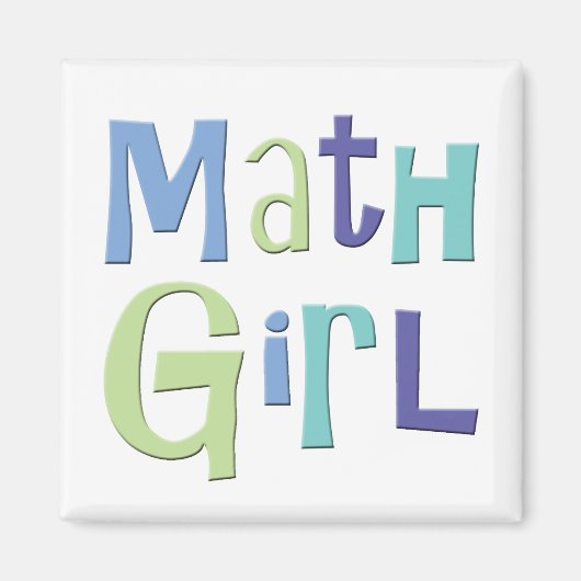 Wiskunde Girl Magneet (Voorkant)