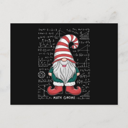 Wiskunde Gnome Family Matching Group kerstparty Feestdagenkaart (Voorkant)