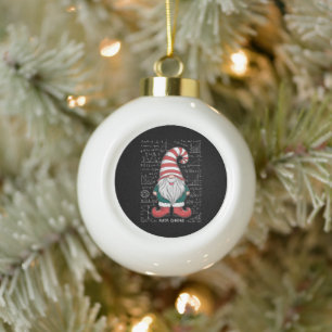 Wiskunde Gnome Family Matching Group kerstparty Keramische Bal Ornament
