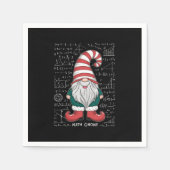 Wiskunde Gnome Family Matching Group kerstparty Servet (Voorkant)