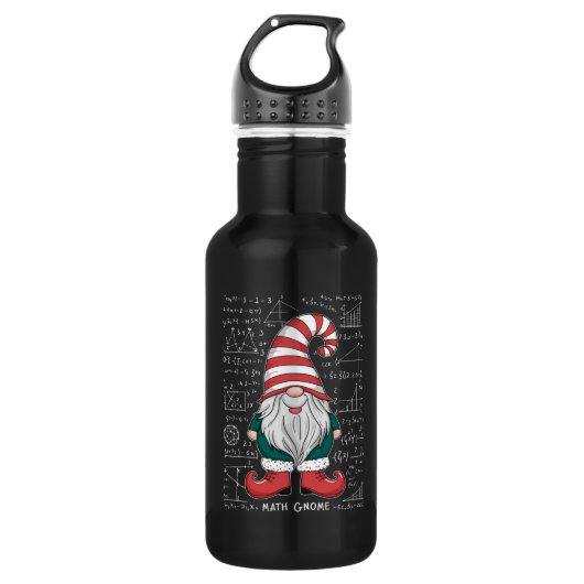 Wiskunde Gnome Family Matching Group kerstparty Waterfles (Voorkant)