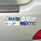 "Wiskunde-GOTTA HOEFT ER VAN!" Bumpersticker (Op auto)