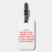 wiskunde grap bagagelabel (Voorkant verticaal)