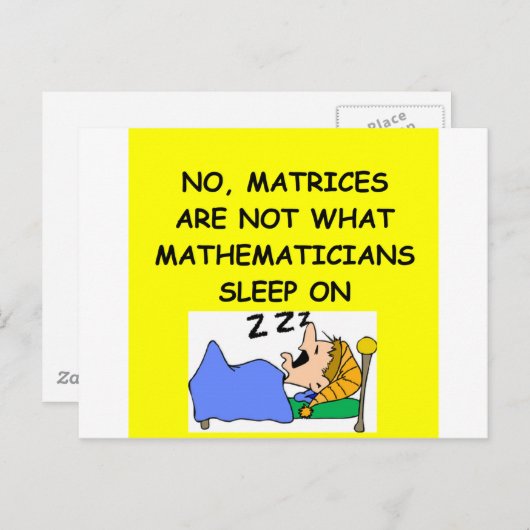 wiskunde grap briefkaart (Voorkant / Achterkant)