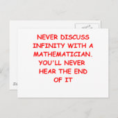 wiskunde grap briefkaart (Voorkant / Achterkant)