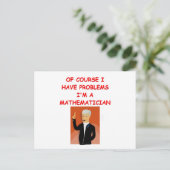 wiskunde grap briefkaart (Staand voorkant)